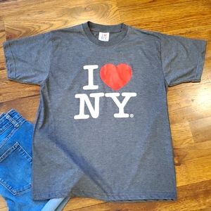 Womens I Love NY gray graphic tee size S